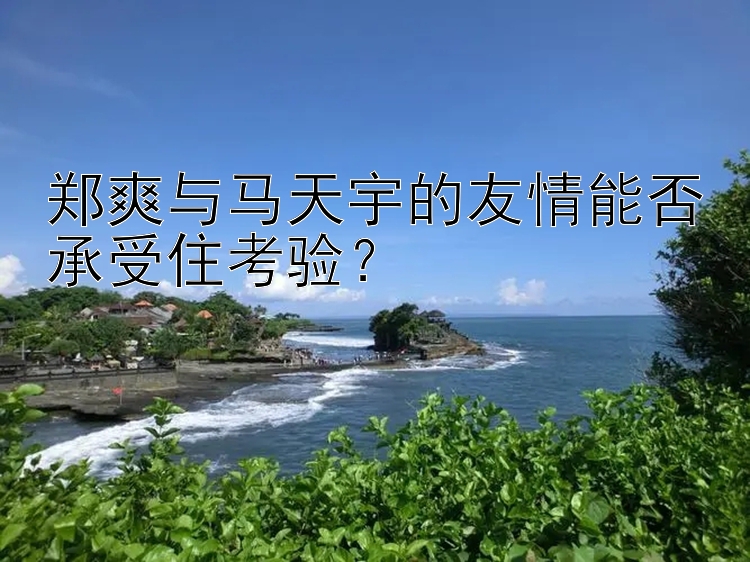 郑爽与马天宇的友情能否承受住考验？