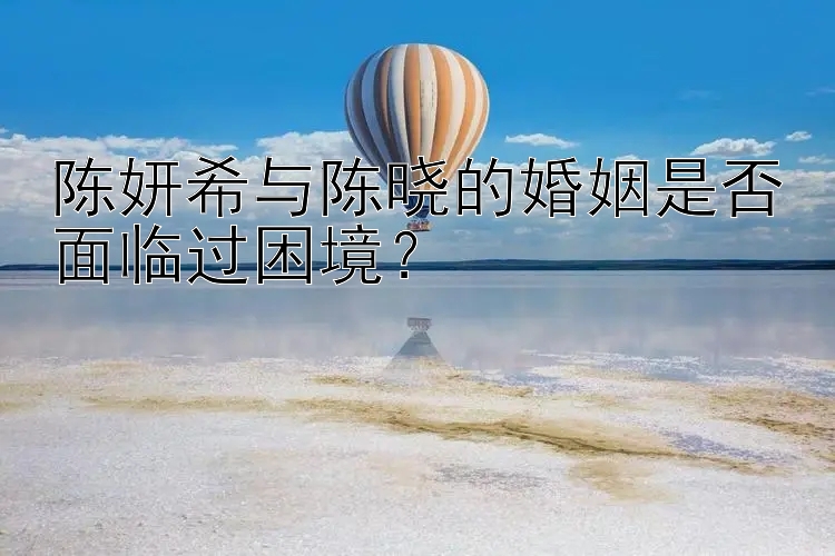 陈妍希与陈晓的婚姻是否面临过困境？