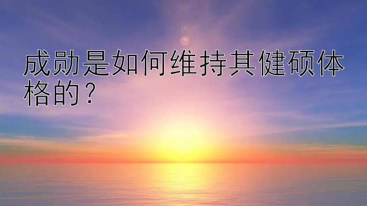 成勋是如何维持其健硕体格的？