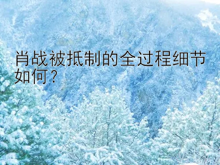 肖战被抵制的全过程细节如何？