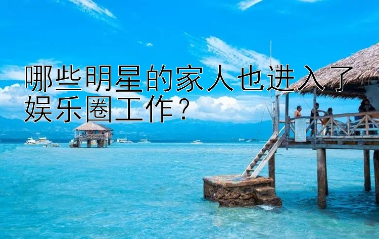 哪些明星的家人也进入了娱乐圈工作？