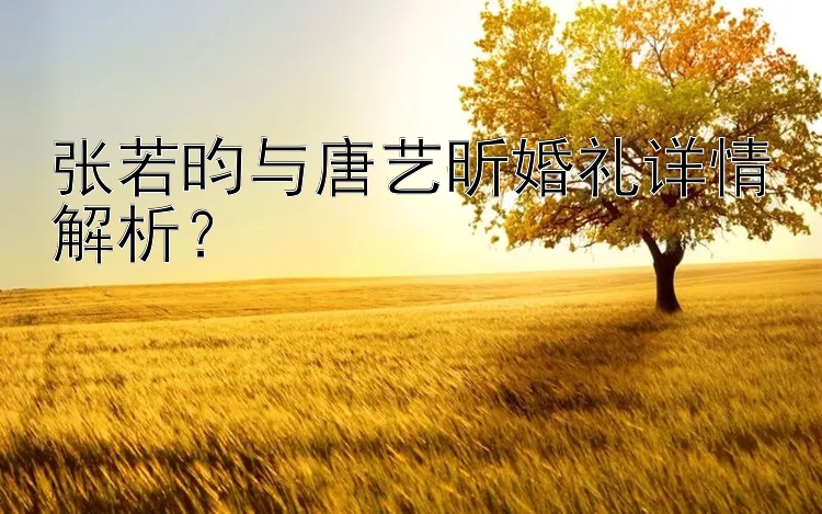 张若昀与唐艺昕婚礼详情解析？