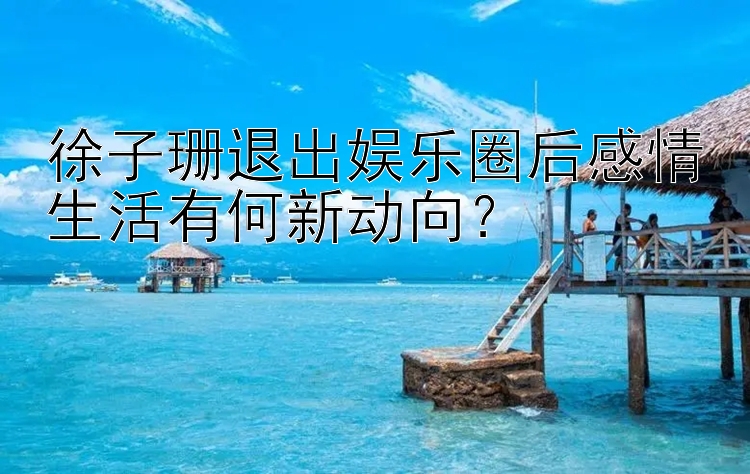 徐子珊退出娱乐圈后感情生活有何新动向？