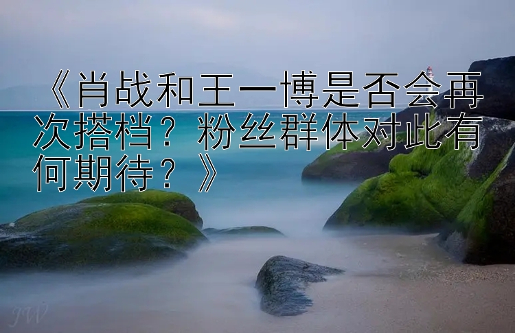 《肖战和王一博是否会再次搭档？粉丝群体对此有何期待？》