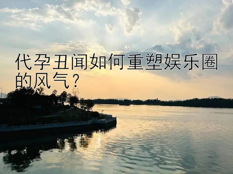 代孕丑闻如何重塑娱乐圈的风气？