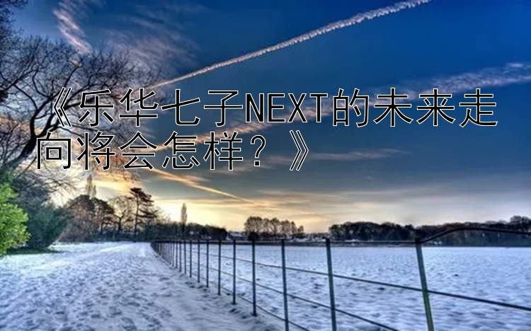 《乐华七子NEXT的未来走向将会怎样？》