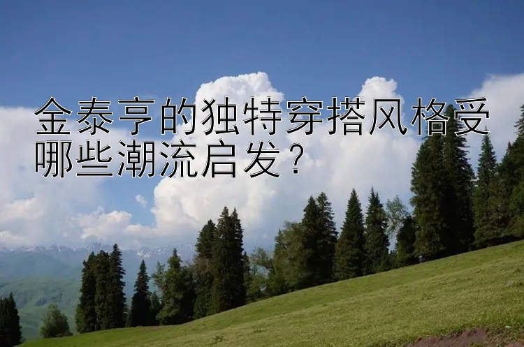 金泰亨的独特穿搭风格受哪些潮流启发？