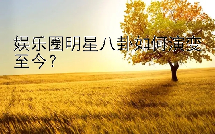 娱乐圈明星八卦如何演变至今？