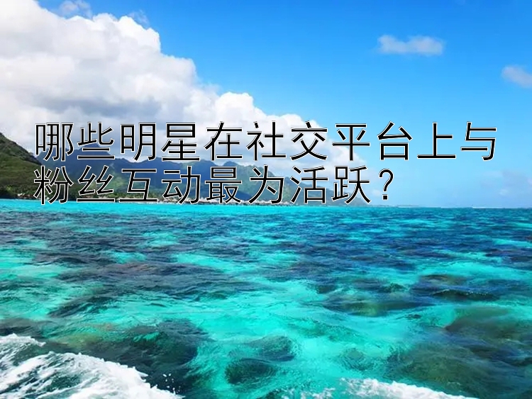 哪些明星在社交平台上与粉丝互动最为活跃？