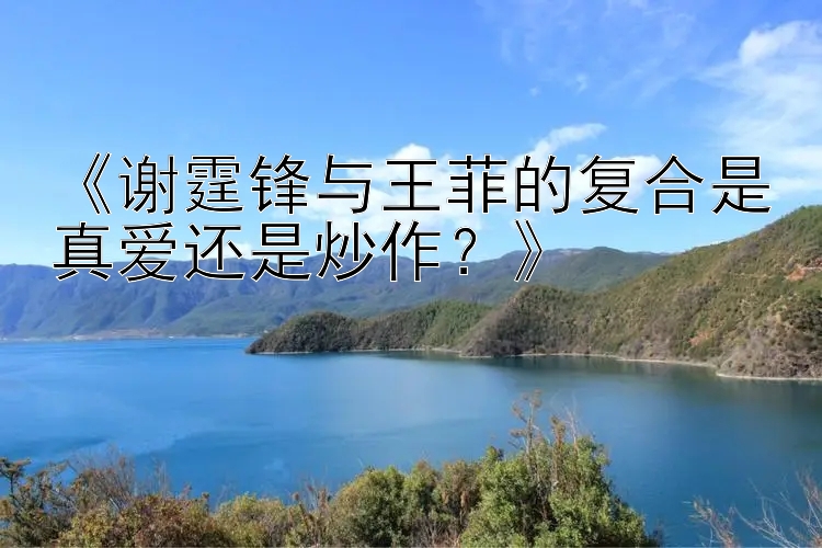 《谢霆锋与王菲的复合是真爱还是炒作？》