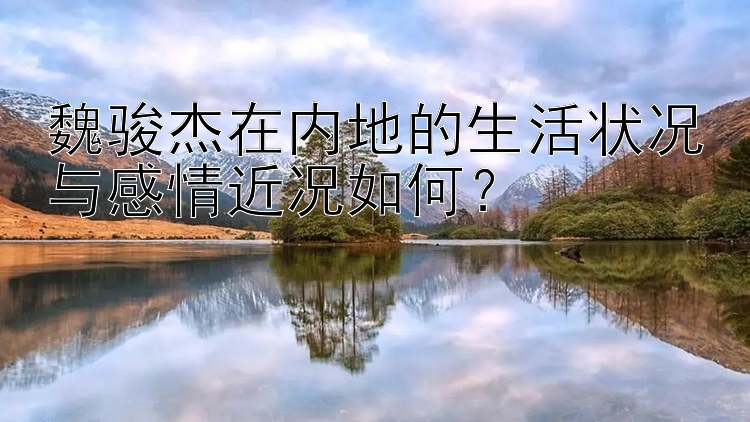 魏骏杰在内地的生活状况与感情近况如何？