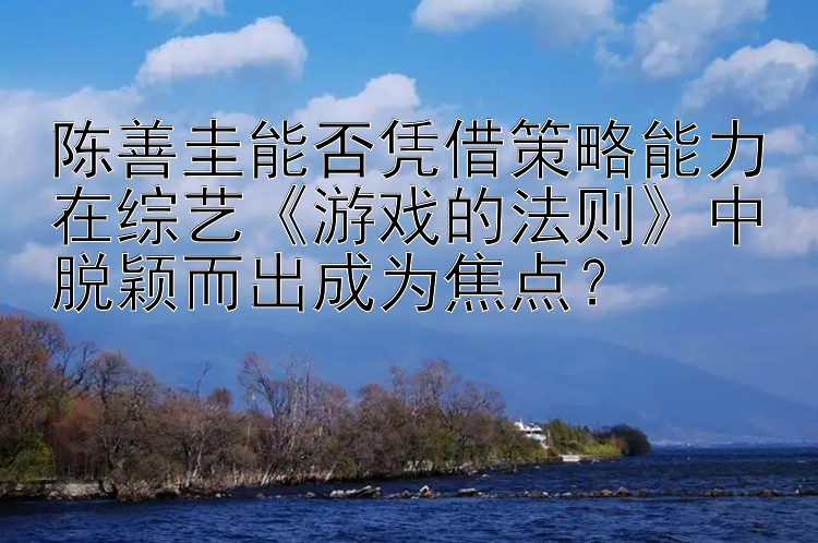 陈善圭能否凭借策略能力在综艺《游戏的法则》中脱颖而出成为焦点？