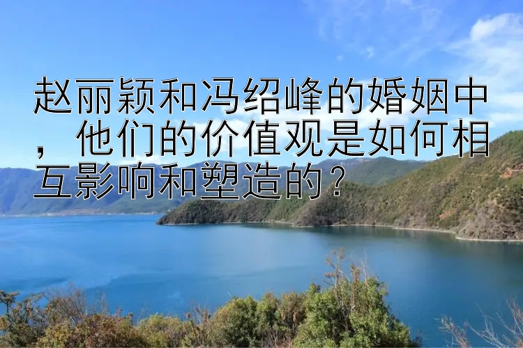 赵丽颖和冯绍峰的婚姻中，他们的价值观是如何相互影响和塑造的？