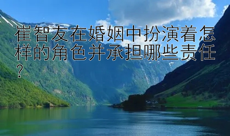 崔智友在婚姻中扮演着怎样的角色并承担哪些责任？